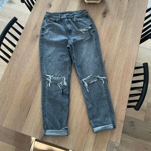Distressed Gray Women's Jeans